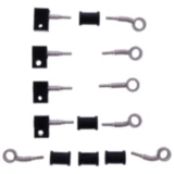 Bremsschlauch Stahlflex Kit silber 5-teilig