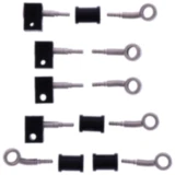 Bremsschlauch Stahlflex Set mit silbernen Anschlüssen 5-teilig