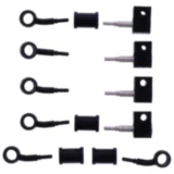 Bremsschlauch Stahlflex Kit mit schwarzen Anschlussstücken 5-teilig