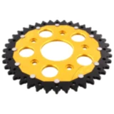 Kettenrad Dual 40Z Teilung 520 gold ZF Innendurchmesser 062 Lochkreis 108 passend für: Aprilia RS, Tuono, Tuareg