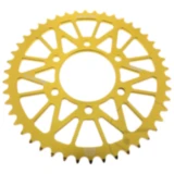 Alu - Kettenrad 46Z Teilung 520 gold JT Innendurchmesser 080 Lochkreis 104 passend für: Kawasaki Z, ZX - 6R, KLE