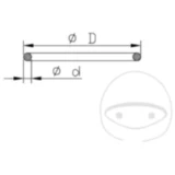 Clip 50 mm für AUSGLEICHSBEH Kayaba passend für: Kawasaki KLX, KX, Honda CRF