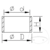 Hülse Federbein 14 mm Kayaba passend für: Kawasaki ZX - 10R, ZX - 6R, Suzuki LT - R