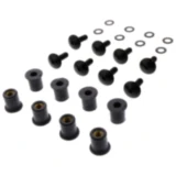 JMP Verkleidungsschrauben-Satz mit Gummimutter M6 15 mm schwarz