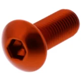 Linsenschraube M10 x 1.25 mm 25 mm Alu orange für Motorräder
