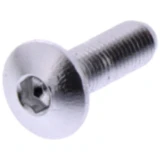 DOME HEAD BOLT M4X0.5MM ALUMINUM SILVER