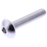 Linsenschraube M5X0.8mm 25mm aus Aluminium in Silber