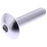 DOME HEAD BOLT M6X1.00MM 25MM ALUMINIUM SILVER