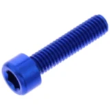 Zylinderschraube M6X1.00 mm 25 mm Aluminium blau