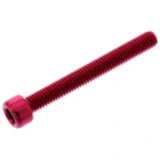 Zylinderschraube JMP Bolt M6X1.00 mm 50 mm Alu rot für Motorräder