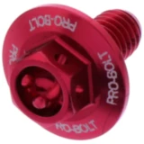 Sechskantschraube M6X1 mm 12 mm Rot Aluminium Racing