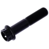 Sechskant-Kopfschraube JMP Alu M10 x 1.25 mm 45 mm schwarz