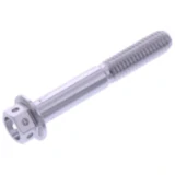 Hexschraube JMP M6x1mm 40mm Aluminium Racing silber
