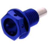 Ölablassschraube magnetisch JMP Bolt M12X1. 5 mm 15 mm Alu Racing blau passend für: Honda TRX, CB, CBR