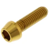 Kegelkopf Schraube M6x1mm 20mm Edelstahl V4A gold