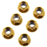Mutter Kettenrad Satz JMP Bolt M8X1. 25 mm Alu Racing gold passend für: Husqvarna TE, WR, TC, SM