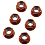 Mutter Kettenrad Satz JMP Bolt M8X1. 25 mm Alu Racing orange passend für: Husqvarna TE, WR, TC, SM