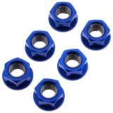 Mutter Kettenrad Satz JMP Bolt M10 x 1. 25 mm Alu Racing blau passend für: Kawasaki Z, ZX - 6R, ER - 6F