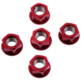Mutter Kettenrad Satz JMP Bolt M10 x 1. 25 mm Alu Racing rot passend für: Ducati Scrambler, Monster, Hypermotard