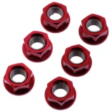 Mutter Kettenrad Satz JMP Bolt M10 x 1. 25 mm Alu Racing rot passend für: Kawasaki Z, ZX - 6R, ER - 6F