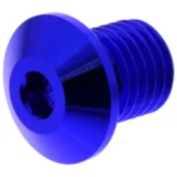 Abdeckschraube M10 x 1.25 mm 11 mm blau links für Daytona