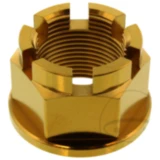 Mutter Achse M24X1. 5 mm Edelstahl V4A gold passend für: Kawasaki ZX - 6R, ZX - 10R, ZZR