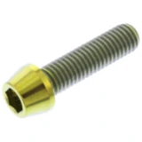 JMP Titan konische Innensechskantschraube M8X1.25 mm 30 mm gold