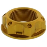 Mutter Lenkkopf JMP Bolt M22X1MM Alu gold passend für: Triumph Bonneville, Thunderbird, Rocket