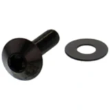 Linsenschraube M5X0.8 20mm Edelstahl V4A schwarz