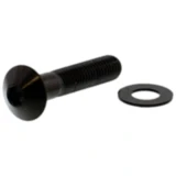 Linsenschraube M8X1.25mm 40mm Edelstahl V4A schwarz für Motorräder