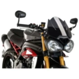 Sportscheibe New Generation Puig für Nakedbike dunkel passend für: Triumph Street Triple