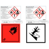 Kraftstoffetiketten für Kanister