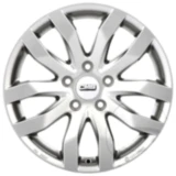 Alufelge C22 7X16 5/112 ET48 Racing silber für Motorräder