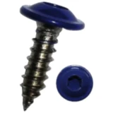 Blechschraube mit Bund 4.8X19 I-STERN blau A2 RAL5002