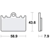 Bremsklotz Sinter TRQ TRW Alternative: 7328982 passend für: Kawasaki ZXR