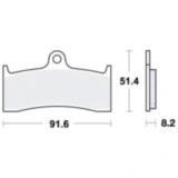 Bremsklotz Sinter TRQ TRW passend für: MV Agusta F4, Brutale, Buell X1, M2, S1