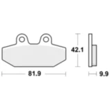Bremsklotz Sinter für Motorräder TRW Alternative: 7370219