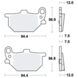 Bremsklötze Standard TRW für Motorräder 7871395