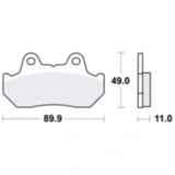 Bremsklotz Sinter hinten TRW Alternative: 7328545 passend für: Honda GL, VF, CX