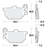 Bremsklotz Standard TRW für Motorräder