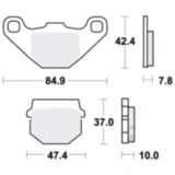 Bremsklotz Standard TRW Alternative: 7326853 passend für: Simson Sula, TGB Bullet