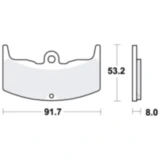 Bremsklotz Standard TRW Alternative: 7328263 passend für: Honda CBX, VT, CBR