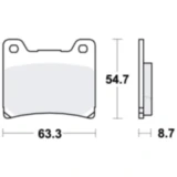 Bremsklotz Sinter hinten TRW Alternative: 7328560 passend für: Norton Rotary