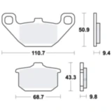 Bremsklotz Standard TRW Alternative: 7326952 passend für: Kawasaki GPZ, EN, VN