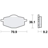 Bremsklotz Scooter TRW Alternative: 7320514 passend für: Rex RS (900, 700, 250), SC, Speedy