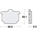 Bremsklotz Standard TRW Alternative: 7326127 passend für: Honda CB, CX, GL