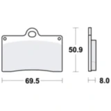 Bremsklotz Sinter TRQ TRW Alternative: 7321522 passend für: Ducati Supersport, Monster, 916