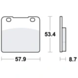 Bremsklotz Standard TRW - Hochwertige Bremsbeläge für Motorräder