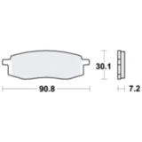 Bremsbeläge Standard TRW für Motorräder 7870070