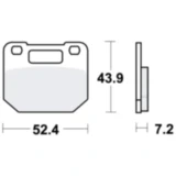 Bremsklotz Standard TRW Alternative: 7325400 passend für: Suzuki RG